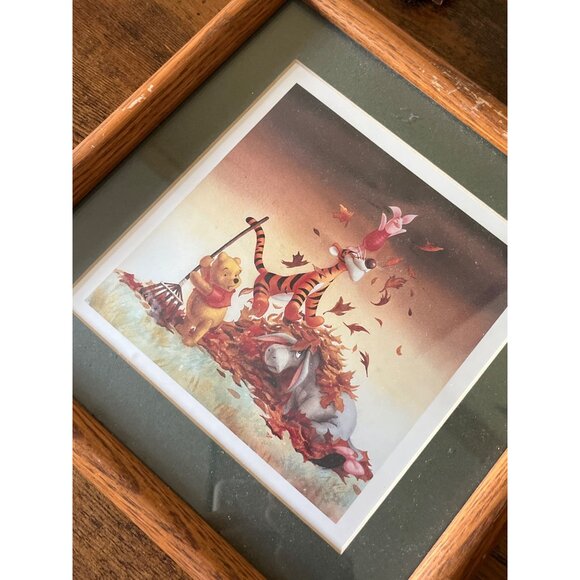 Winnie The Pooh & Friends Framed Prints In Wooden Frames Vintage Set of 2 - Picture 3 of 15